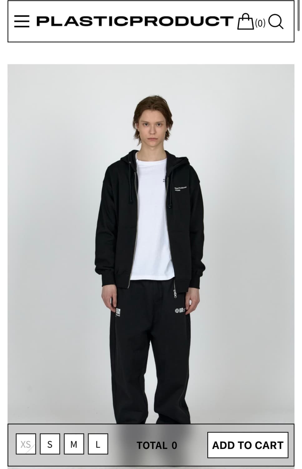 플라스틱 프로덕트 스웻 팬츠 블랙 M 상품이미지1