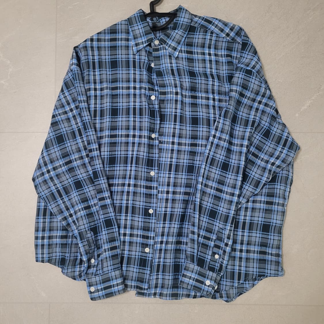 디엔에스알 블루 체크셔츠 상품이미지1