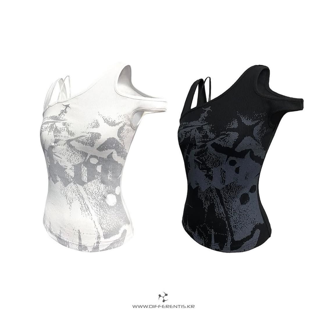 Differentis ribbed cut-out top white 닝닝 상품이미지1