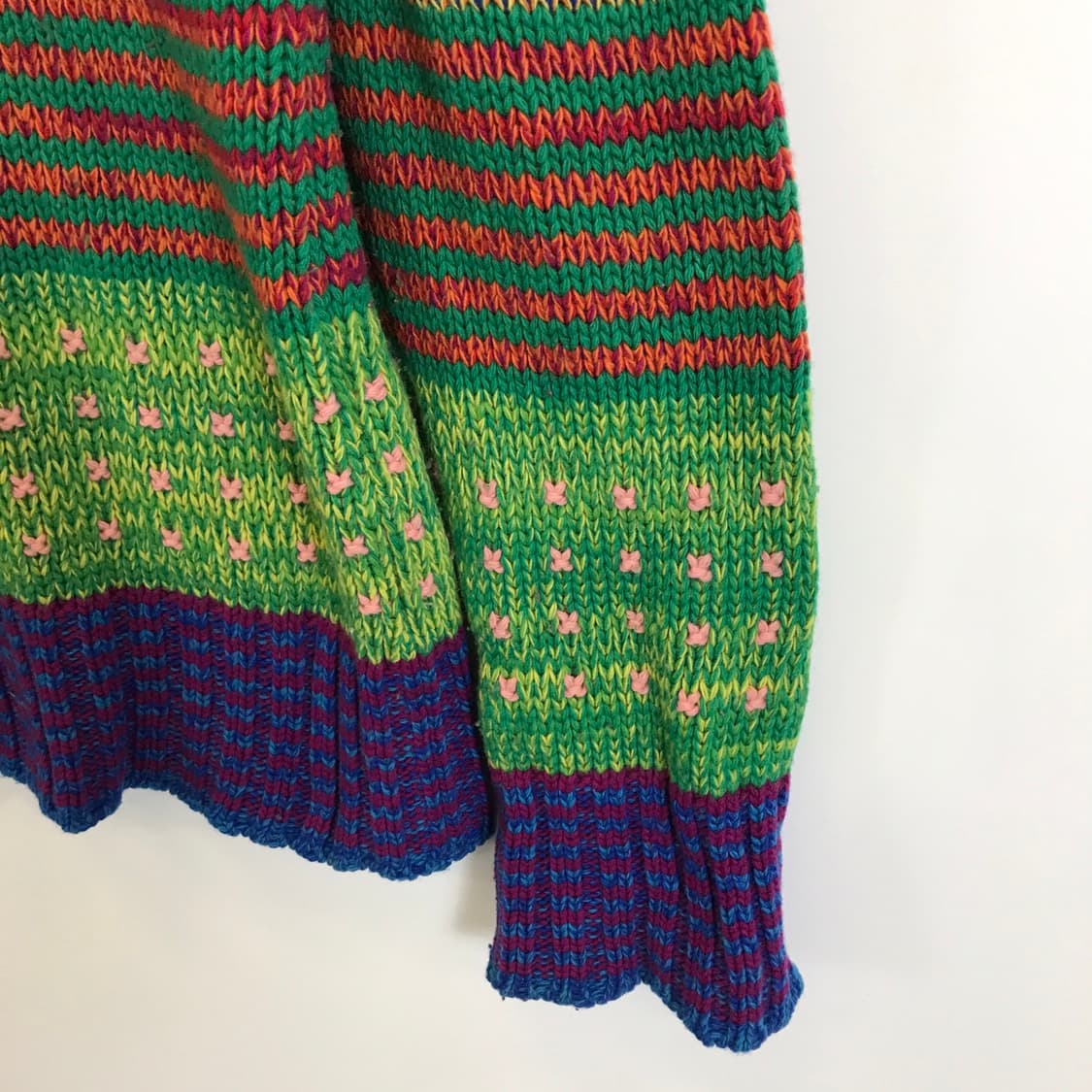 베네통 90s 이태리 빈티지패턴니트 [여성66-77] 상품이미지3