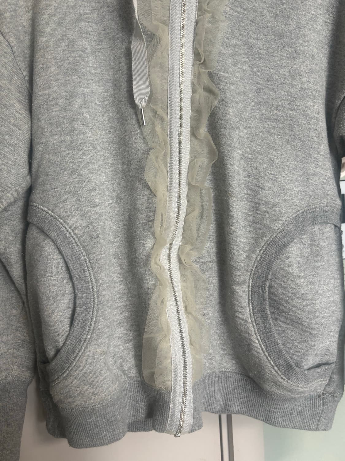 [랑방 LANVIN] yayoituu 빈티지 레이스 유니크 후드 집업 상품이미지9