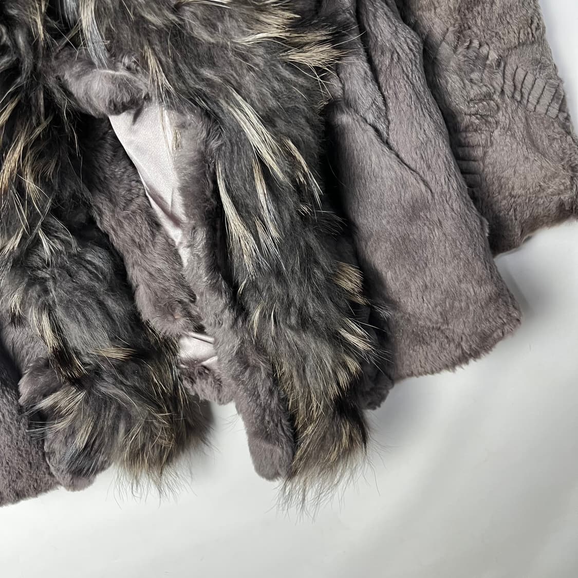 [VTG] 오리엔탈 펑크 래빗,라쿤 오픈 퍼 자켓 상품이미지4