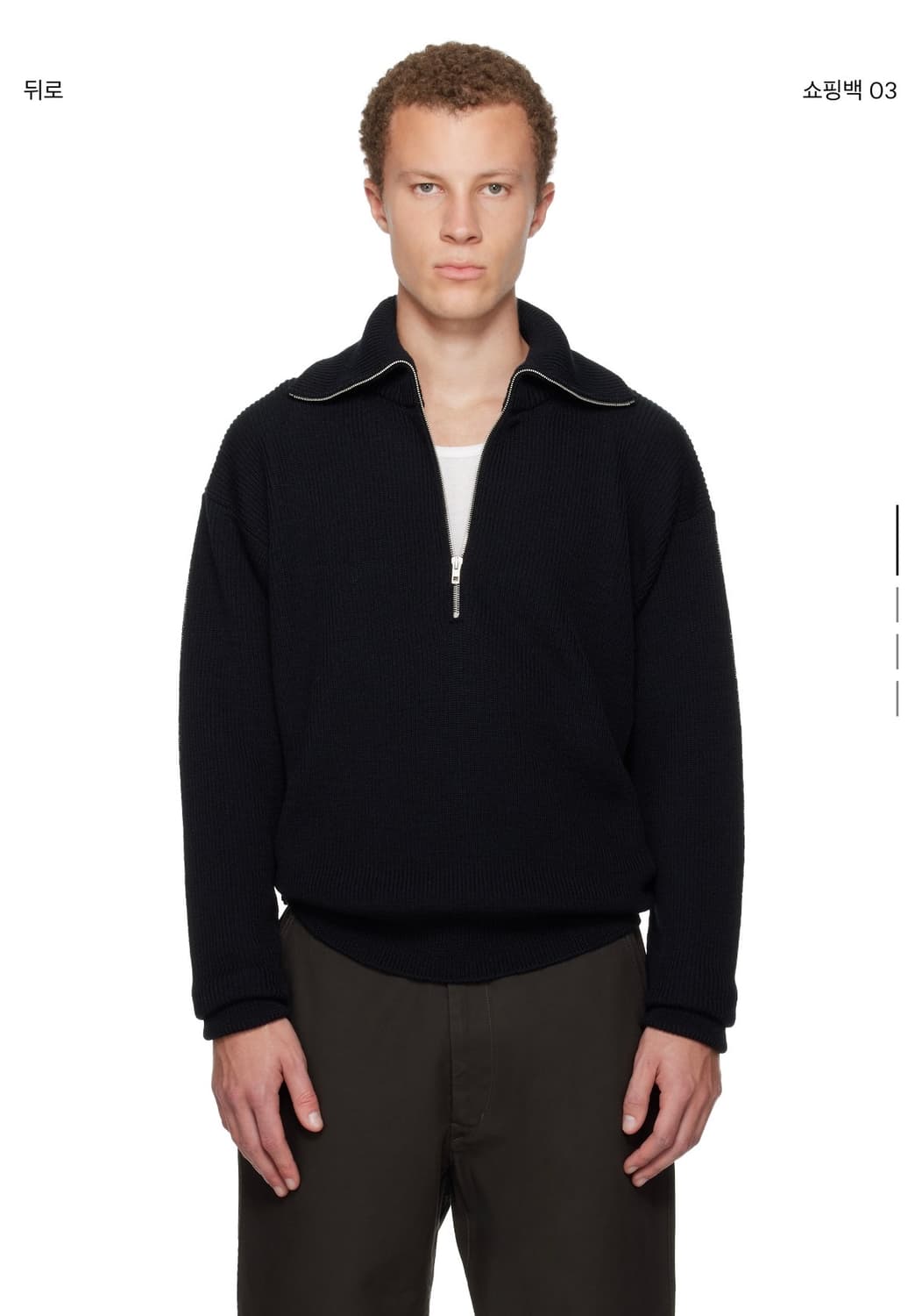 (L) FW25 르메르 하프 집업 니트 상품이미지1