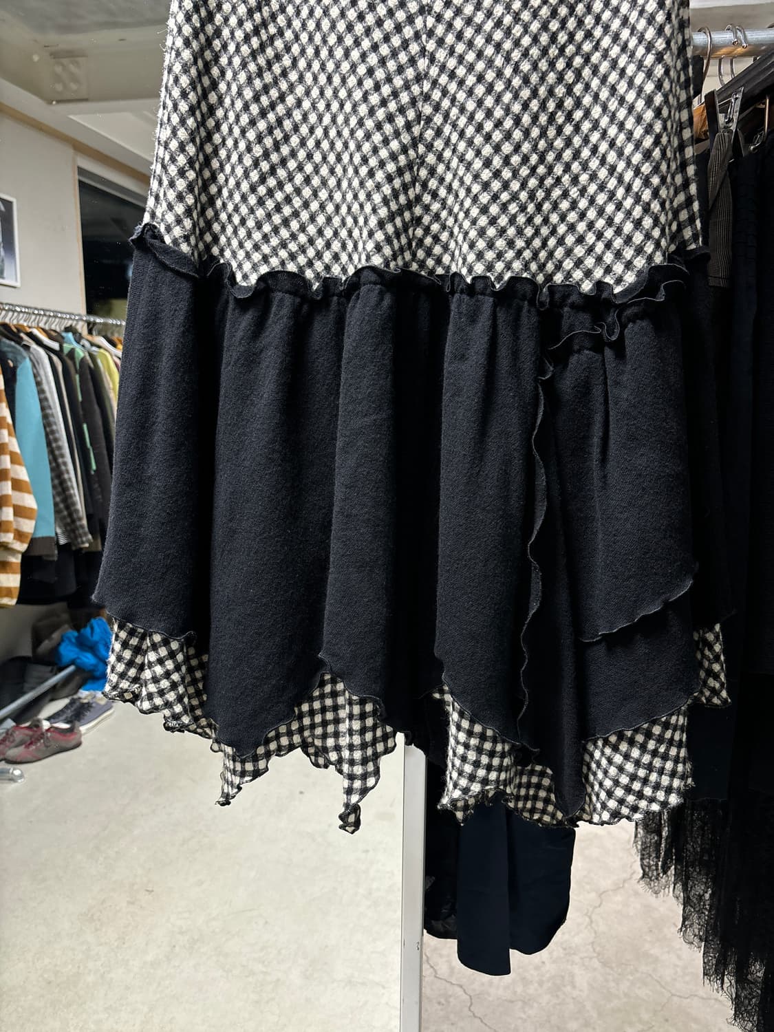 센소유니코 t.b 레이어드 플레어 울스커트 상품이미지4