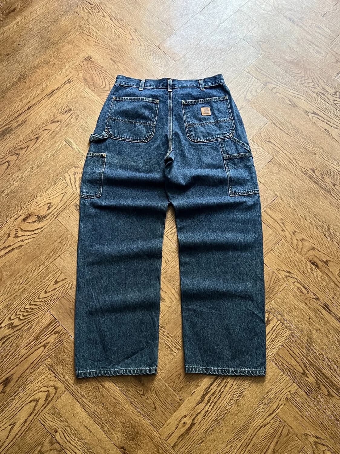 [32]칼하트 USA 미디엄블루 카펜터 워크 데님 팬츠 상품이미지1
