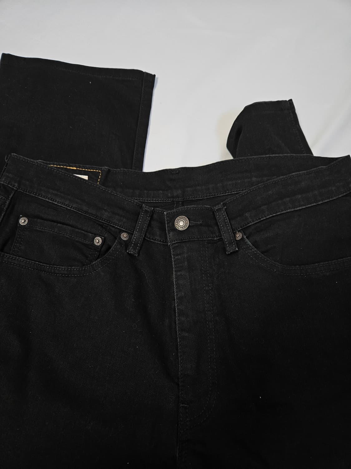 리바이스 505 워크웨어 데님팬츠 블랙 흑청바지 빈티지 34 프리미엄진 상품이미지4