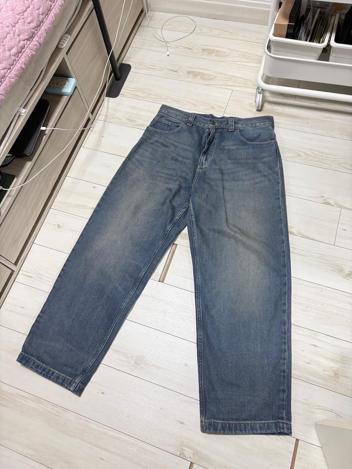 칼하트wip 브랜든 팬츠 스미스블루 원유즈드 워시 M 상품이미지2