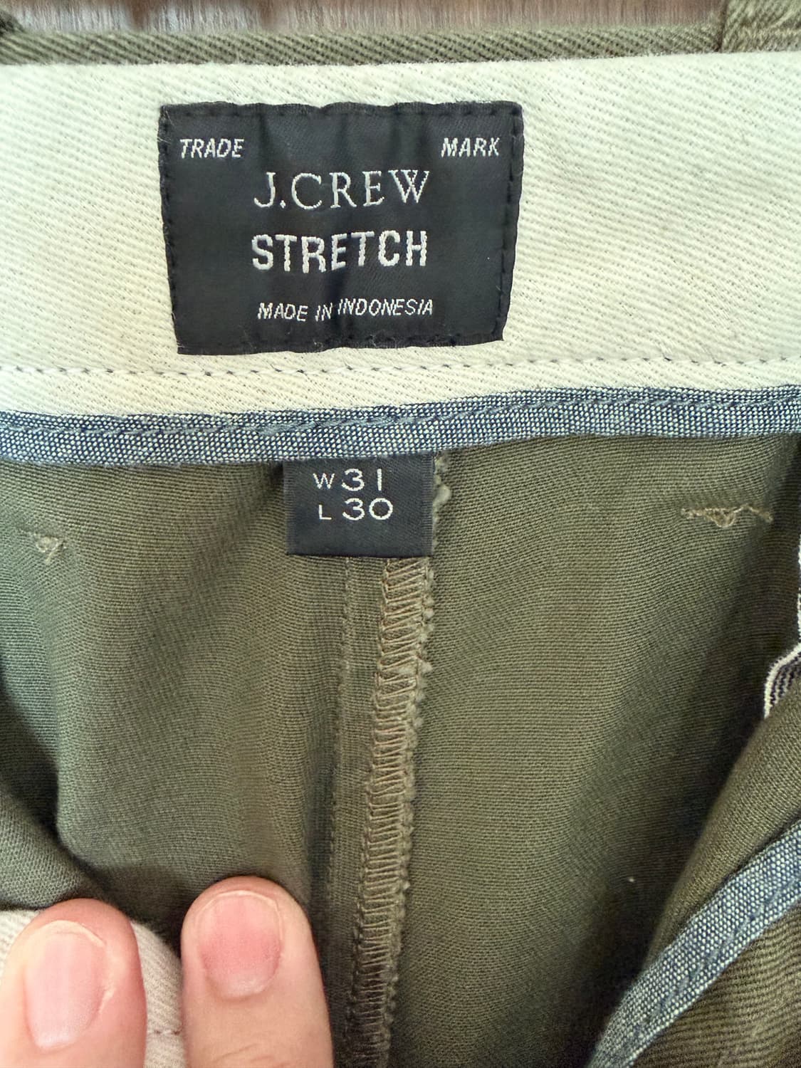 제이크루 1450 릭렉스트 스트레치 치노 올리브 31x30 상품이미지2