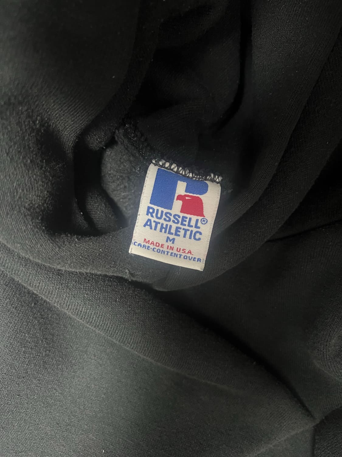 90s 러셀 빈티지 50/50 페이드블랙 후드 상품이미지3