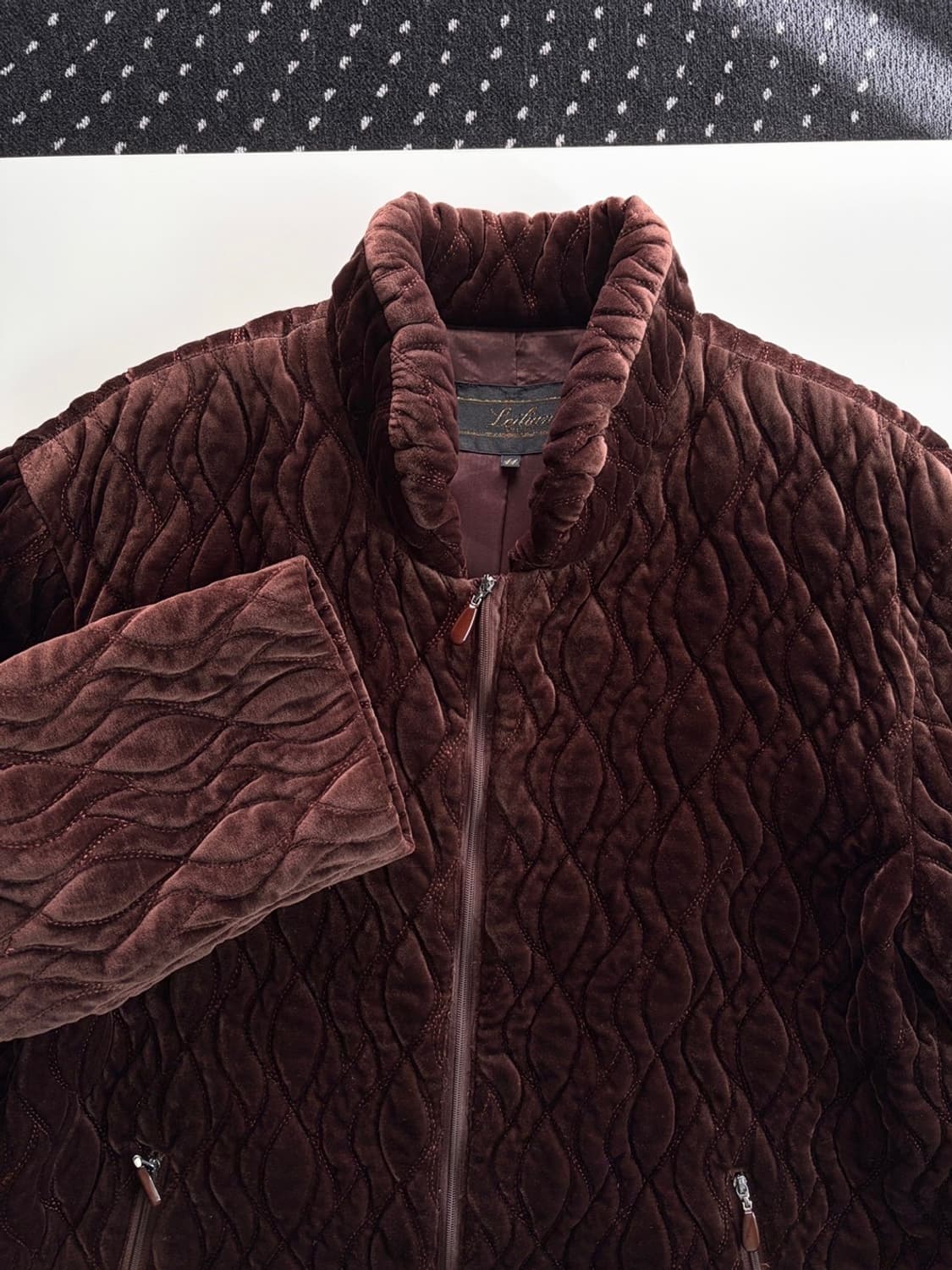 velour quilting zip-up jumper 상품이미지8