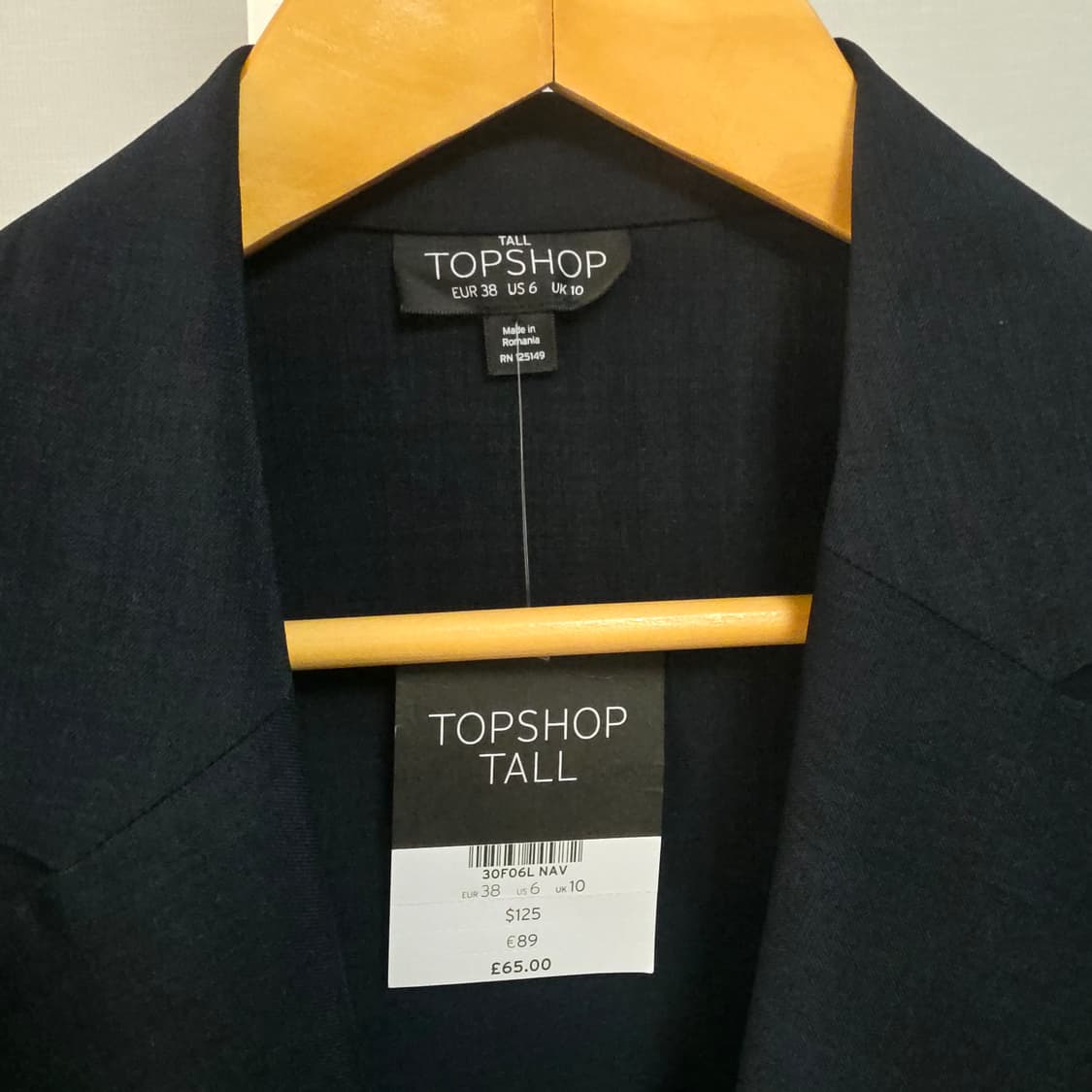 탑샵 링 벨트 블랙 자켓 상품이미지2