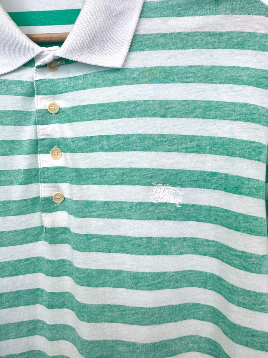 BURBERRY BRIT 버버리 브릿 그린 스트라이프 피케 셔츠 XL 상품이미지3