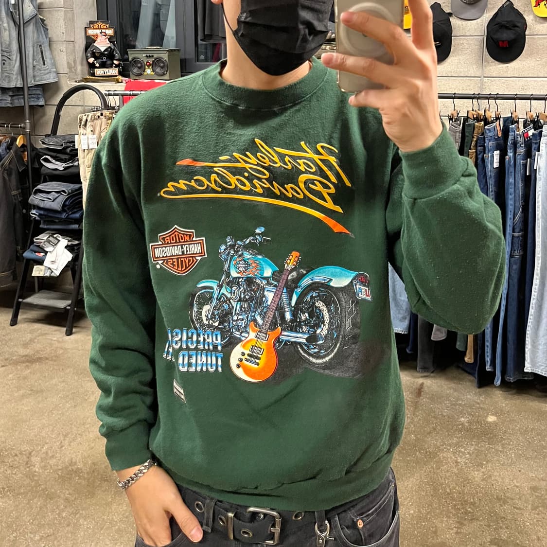 90s 할리데이비슨 프린팅 스웻셔츠 (100) 상품이미지6