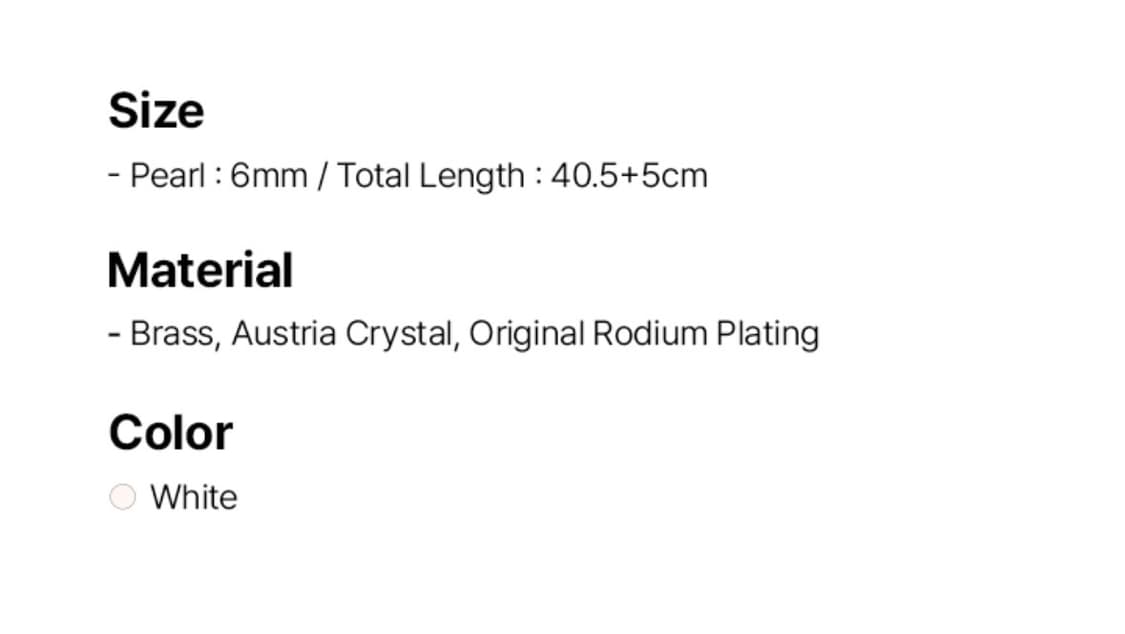 빈티지헐리우드 Classic Pearl Necklace (진주목걸이) 상품이미지3