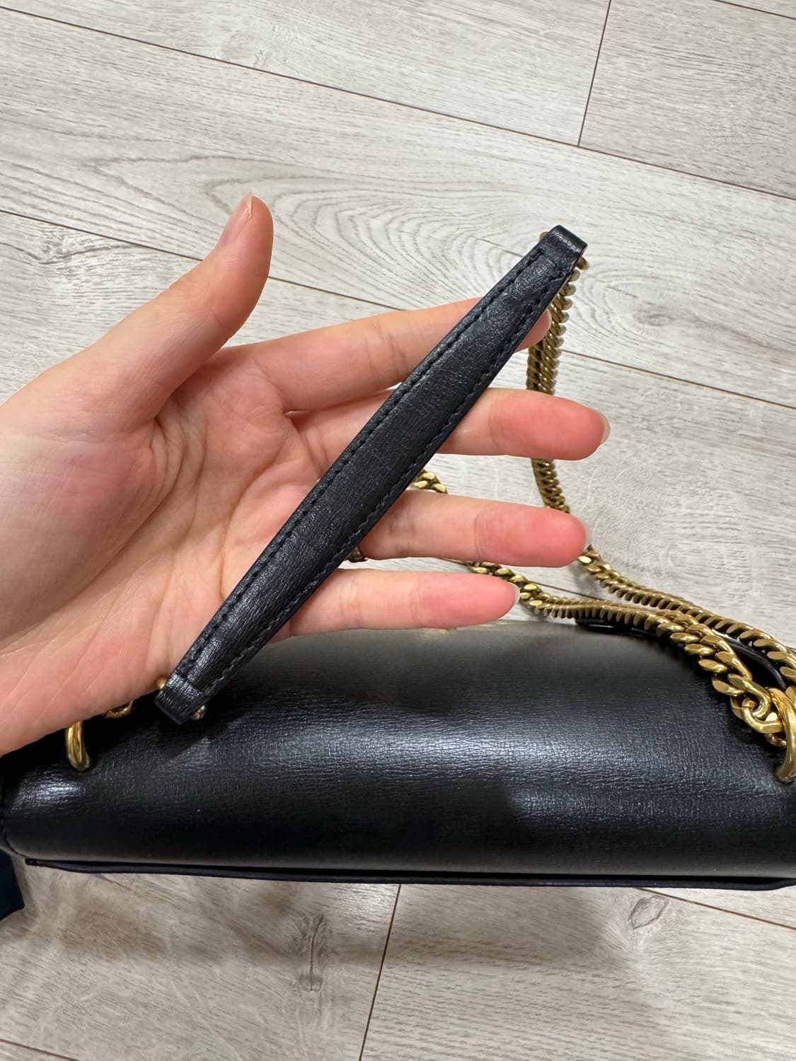 생로랑 선셋백 금장 미듐(보증서 더스트백포함) 상품이미지9