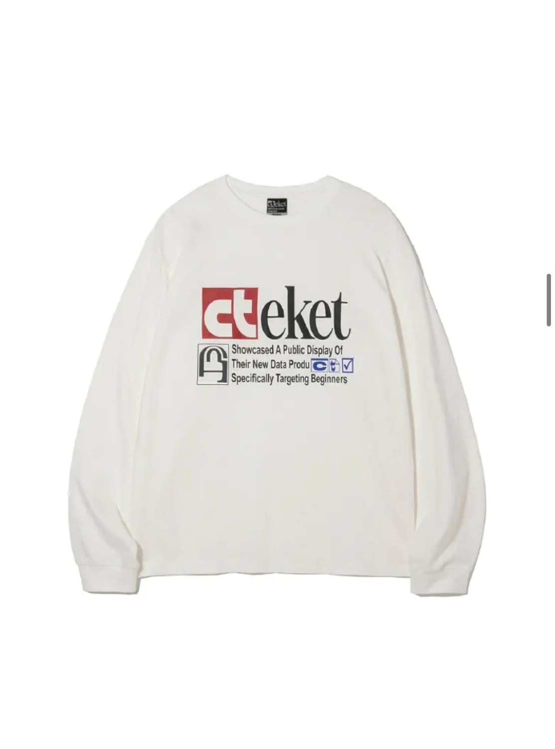 테켓 Plan L/S Tee White 롱슬리브 m사이즈 상품이미지1