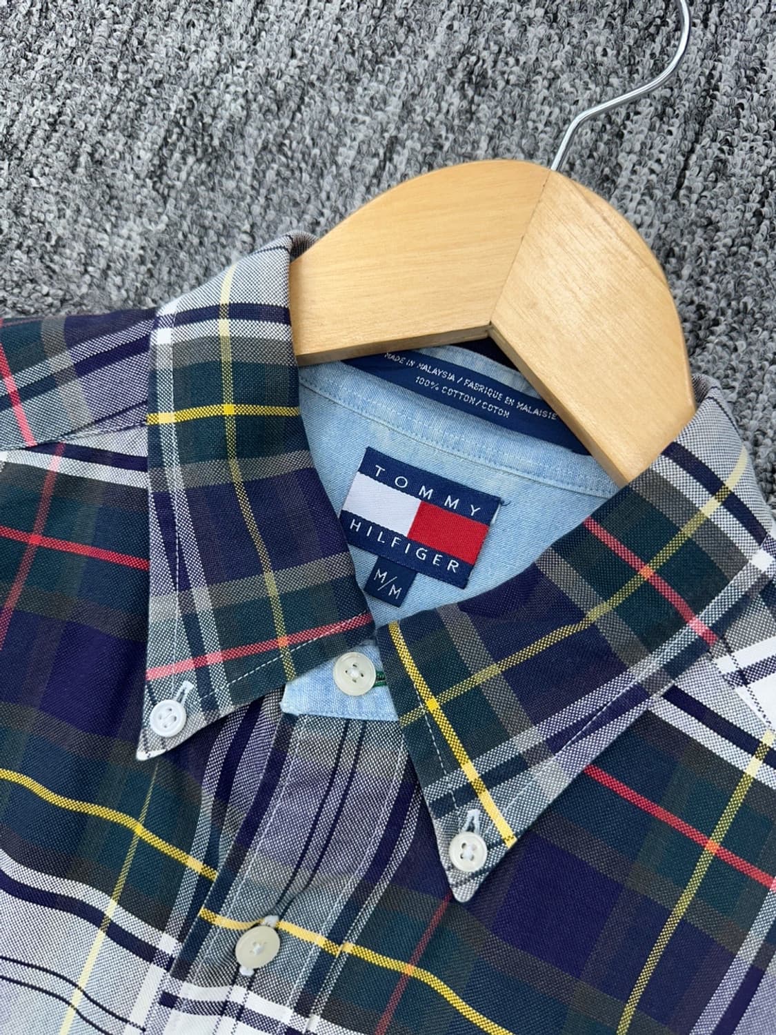 (XL)타미 체크 빈팔셔츠-M609 상품이미지3