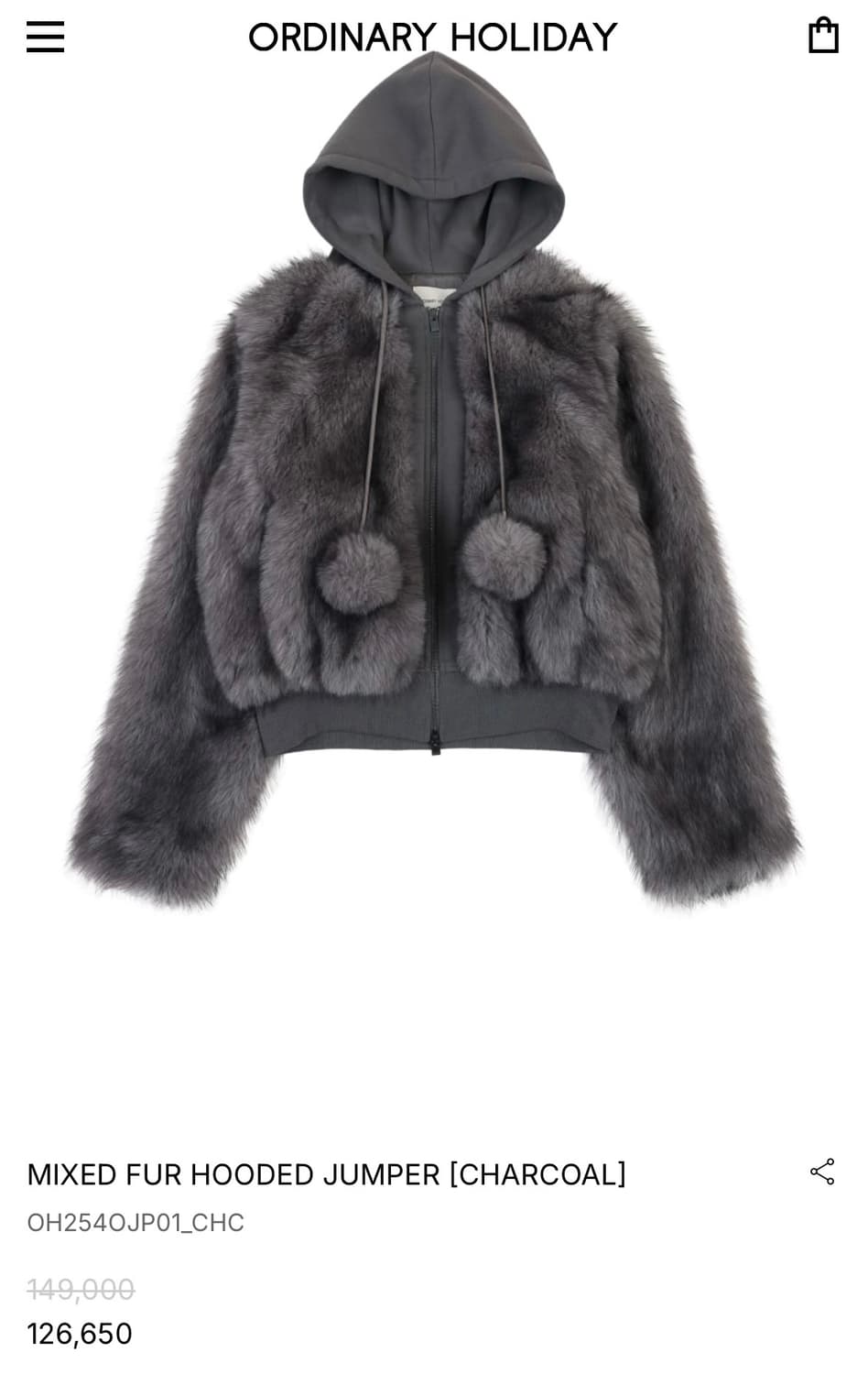 오디너리 홀리데이 후디드 퍼 상품이미지3