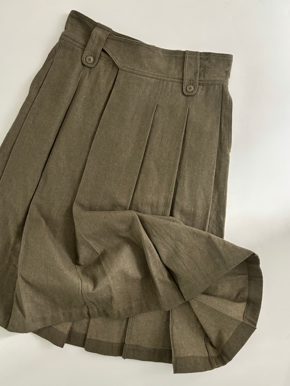 I.S 이세이미야케 90s 그린 플리츠 스커트 상품이미지6