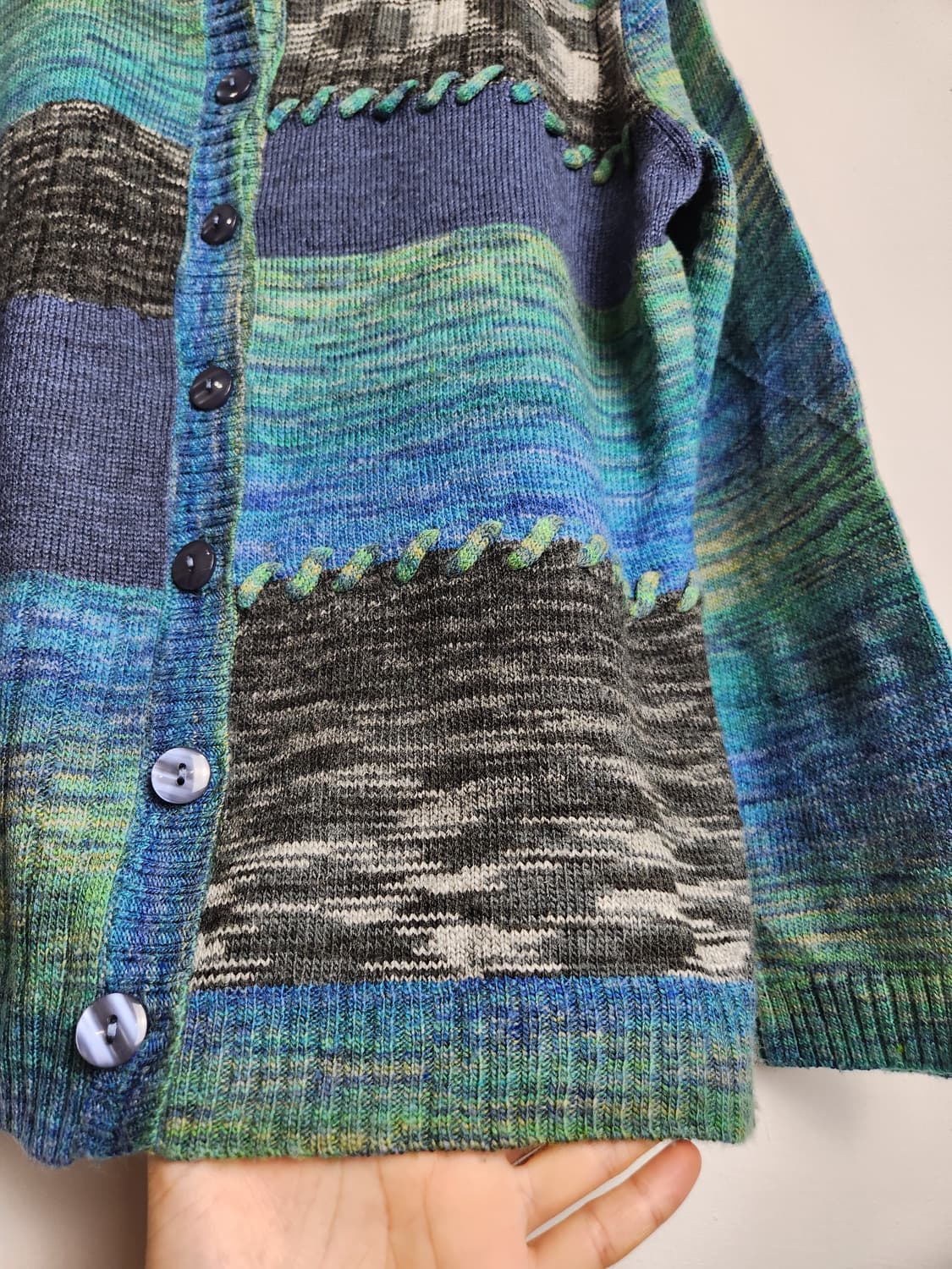 패턴 스티치 가디건 상품이미지8