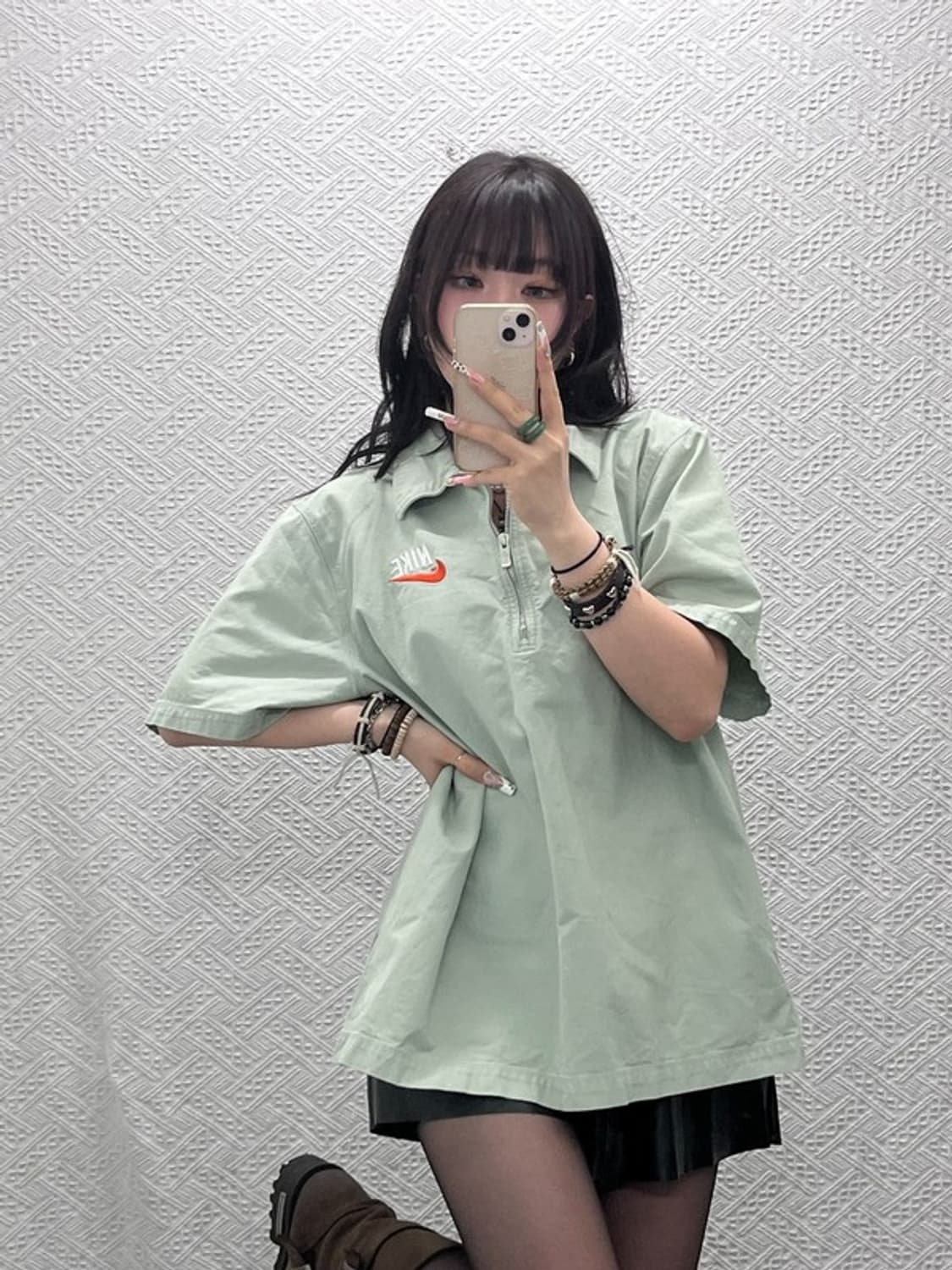 나이키 캐주얼 워크웨어 피스타치오그린 카라 반팔티 XL C11295 상품이미지1