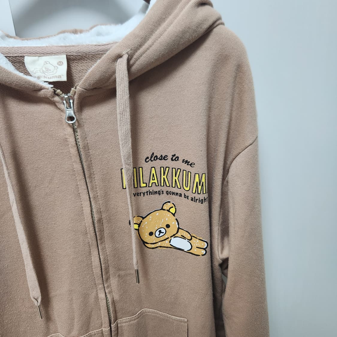 빈티지)리락쿠마 진베이지 후드집업 상품이미지2