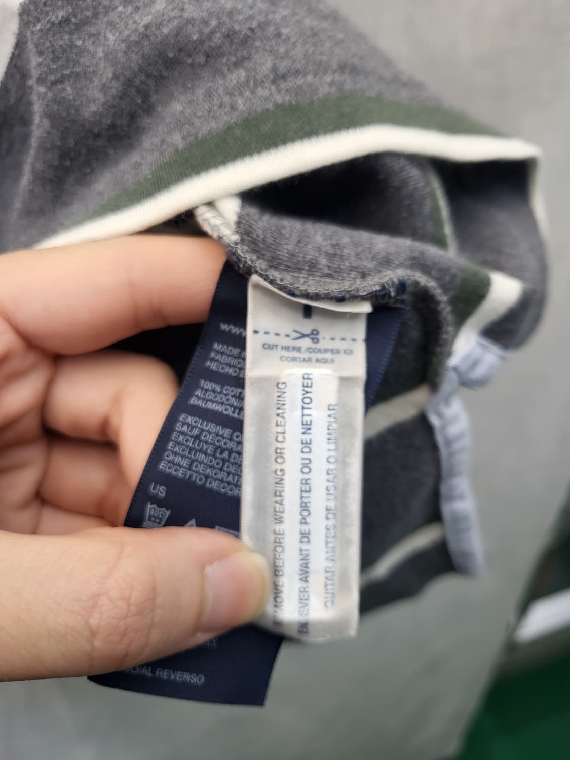 타미힐피거 스트라이프 반팔 카라티 그레이 상품이미지4