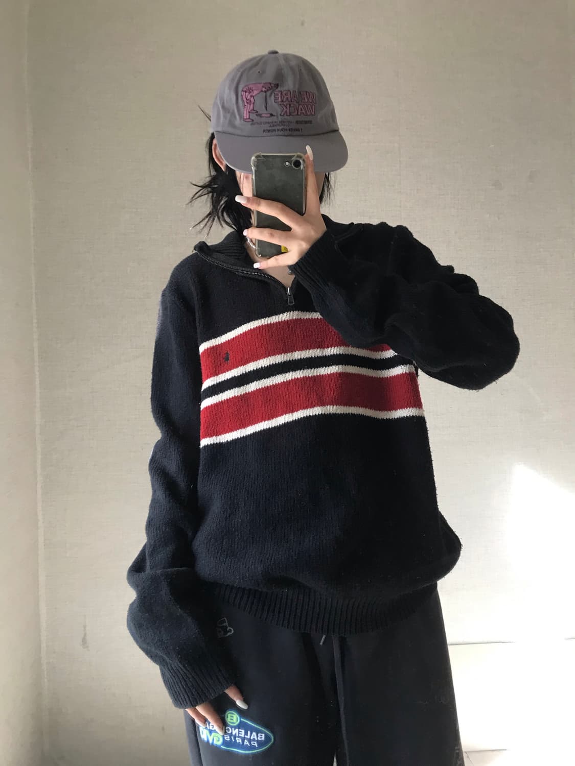 폴로 니트 반집업 상품이미지5