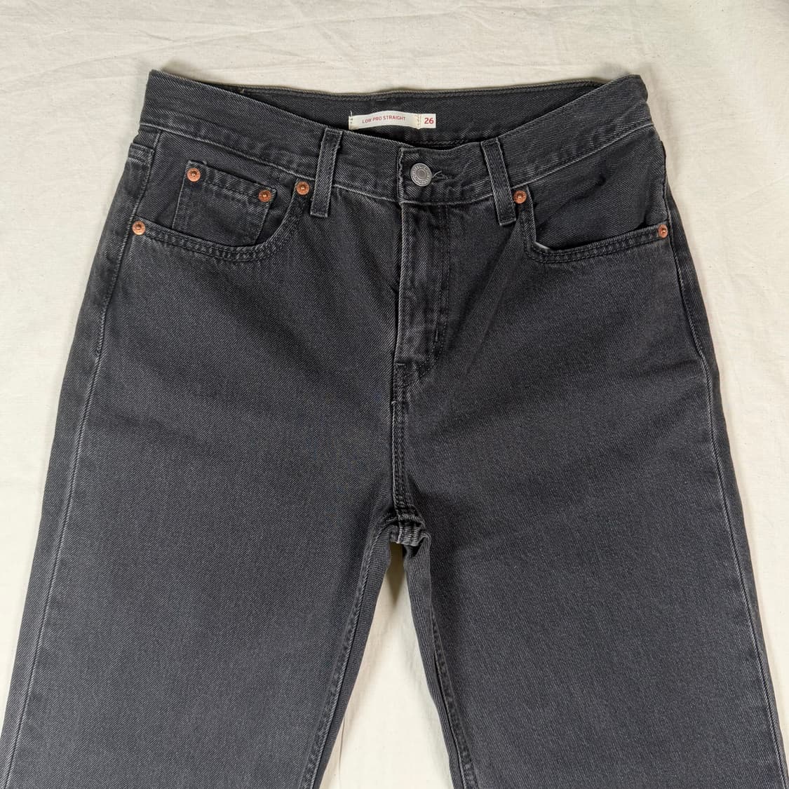 리바이스 w26 흑청 데님 청바지 상품이미지3