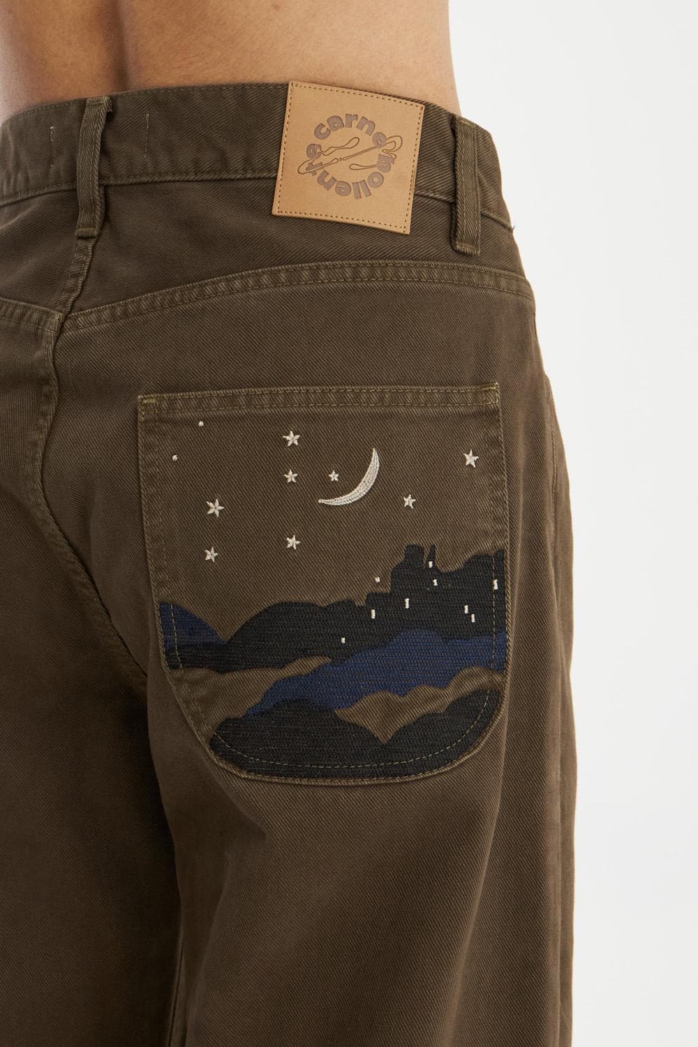 32) 까르네볼란테 Under the moon Brown 데님팬츠  상품이미지2