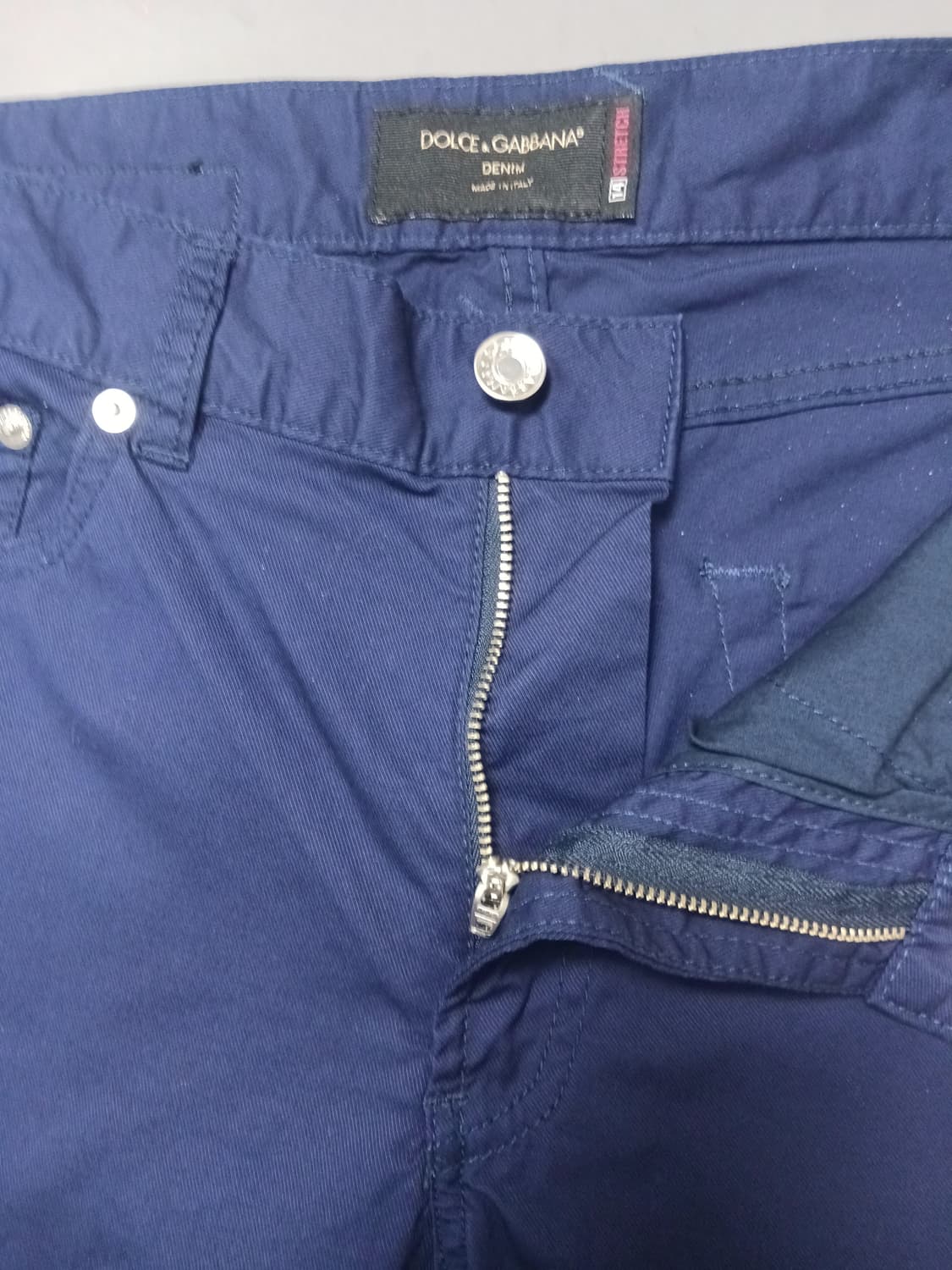 새상품 [32] 돌체앤가바나 스트레치 테이퍼드 팬츠 슬랙스 네이비 상품이미지6