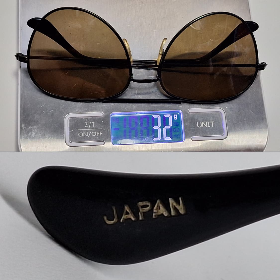 90s 일본 빈티지 에비에이터 투브릿지 더블브릿지 선글라스 겸 안경테 상품이미지9