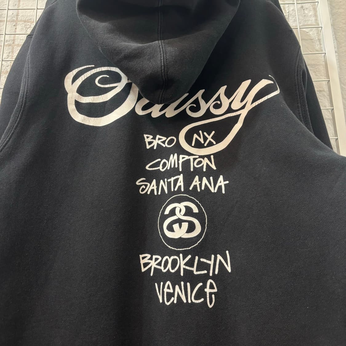 스투시 월드투어 블랙 후드티 M 상품이미지4