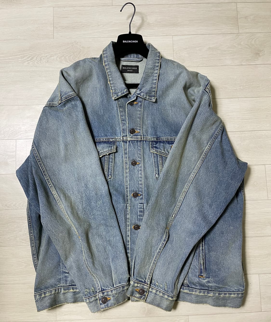 [새상품] 발렌시아가 오버사이즈 자켓 애시드 블루 2사이즈 상품이미지1