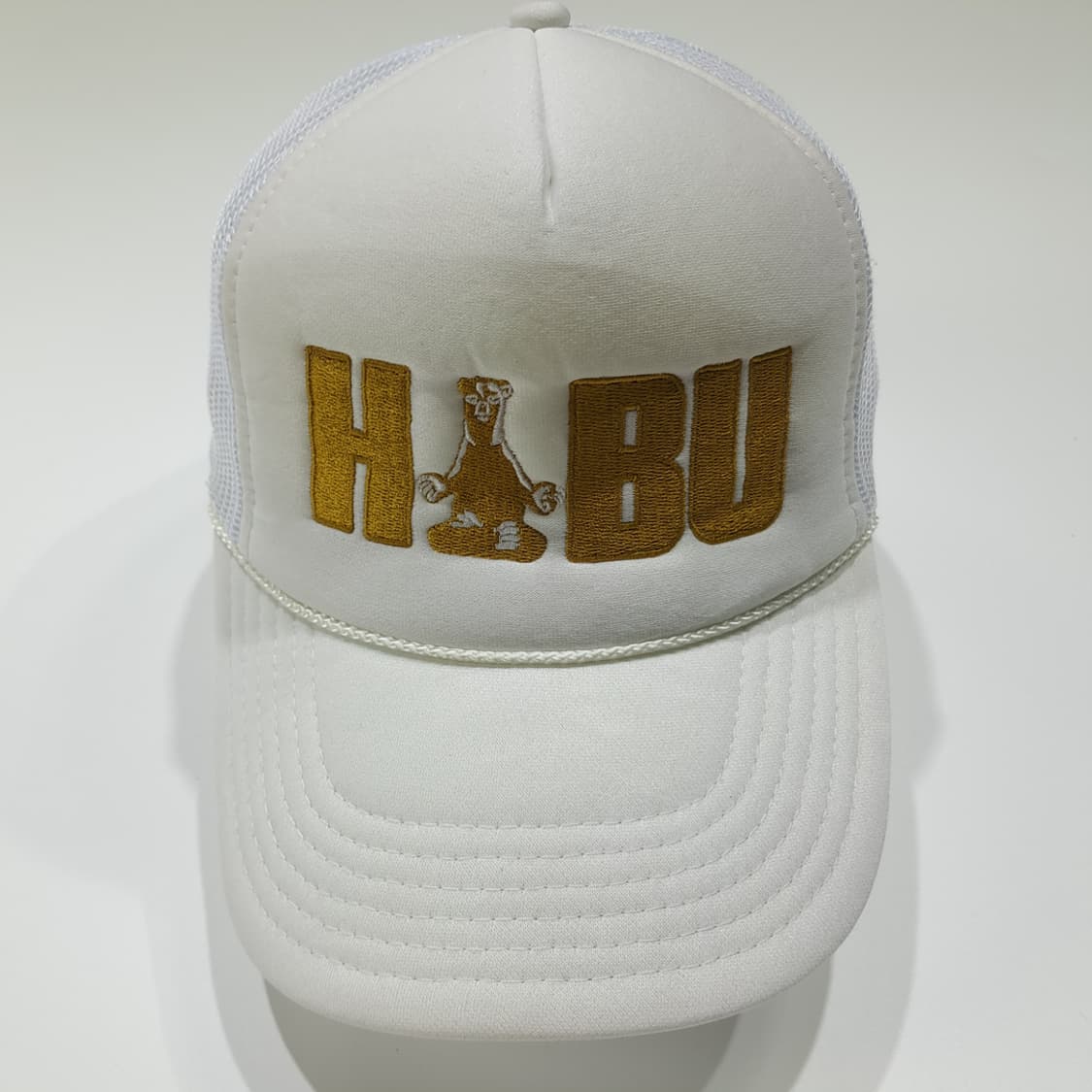 OTTO HABU 캐릭터 자수 화이트 메쉬 트러커 로프캡 P2059 상품이미지3