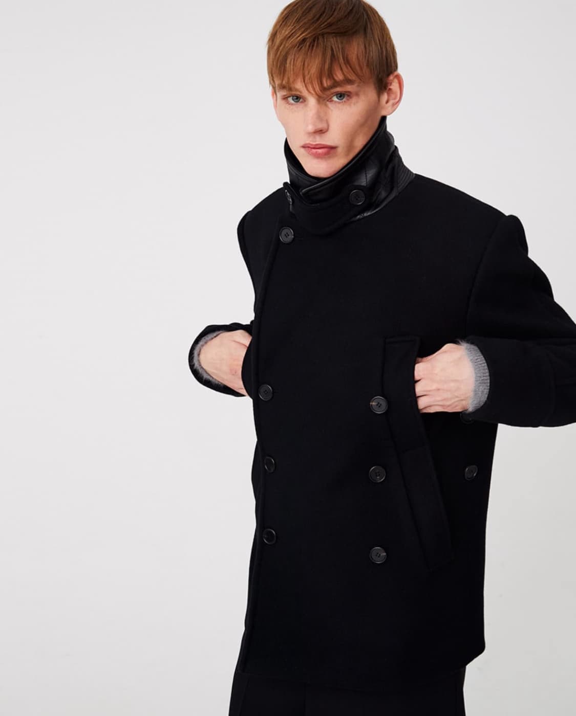 문선 피코트 m 블랙 상품이미지1