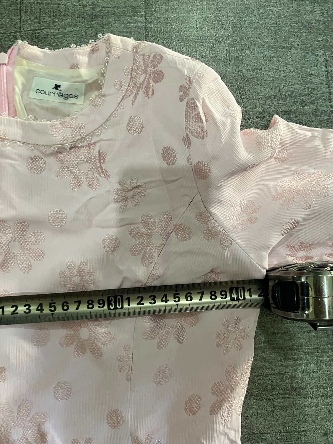 Courreges 꾸레쥬 핀터깔y2k 공주풍 플라워 리본원피스 상품이미지2