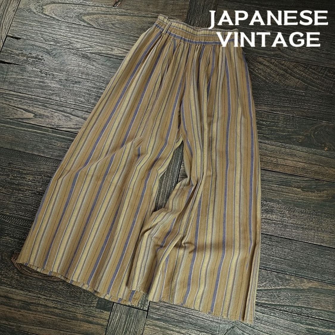 [마우지] 일본빈티지 에스닉 스트라이프 와이드 치마 바지 M19612 상품이미지1