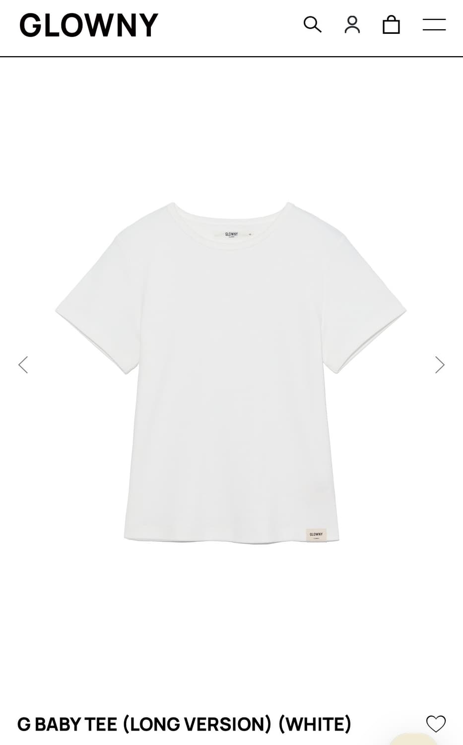 글로니 glowny G Baby Tee (long ver.) S 상품이미지2
