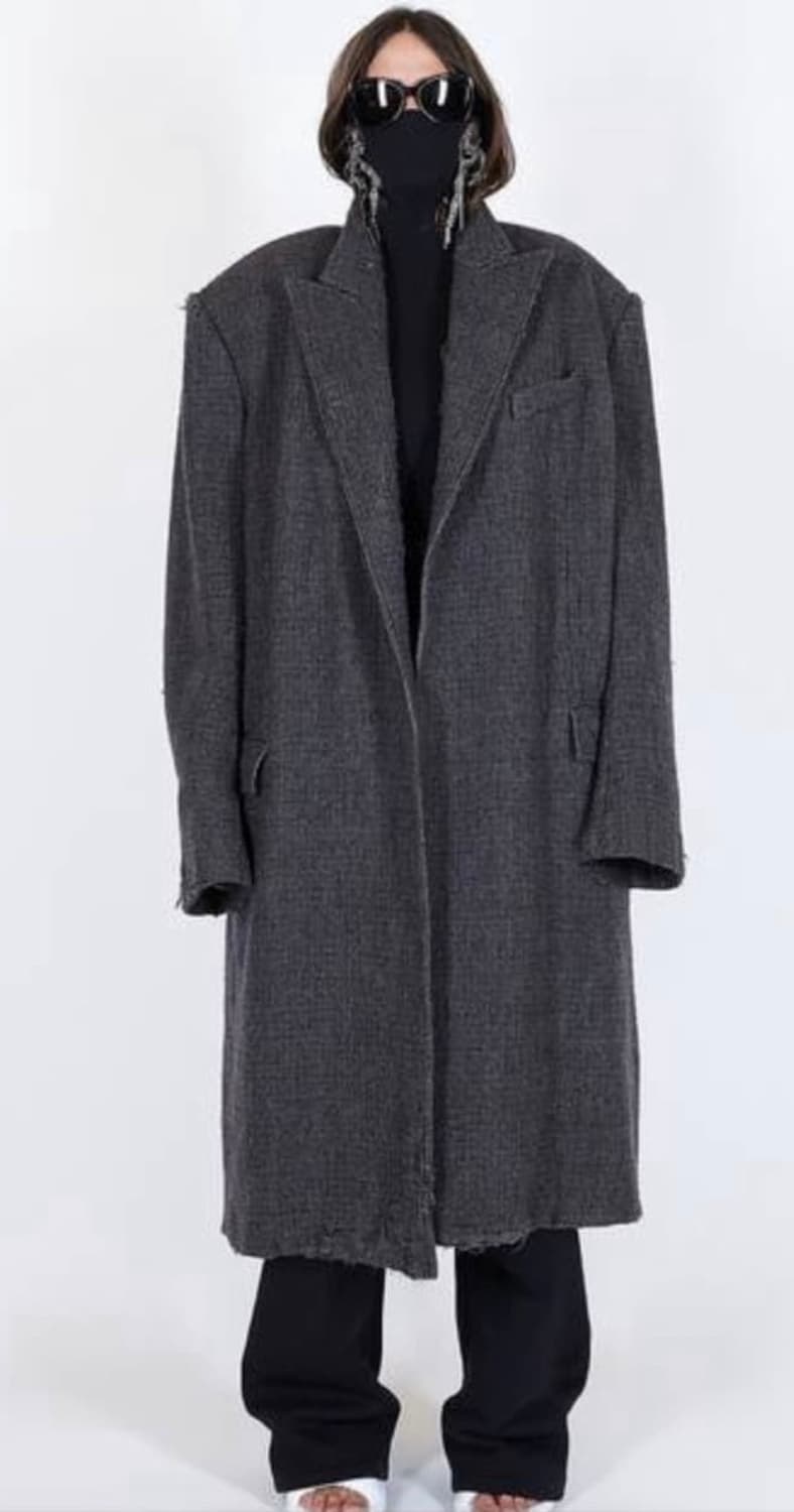 발렌시아가 오버사이즈 디스트레스드 코트 38 상품이미지3