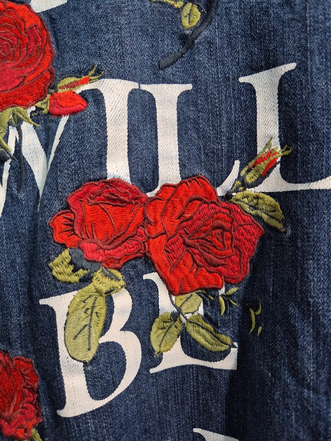 LAP 장미 프린트 데님 청자켓 F 상품이미지7