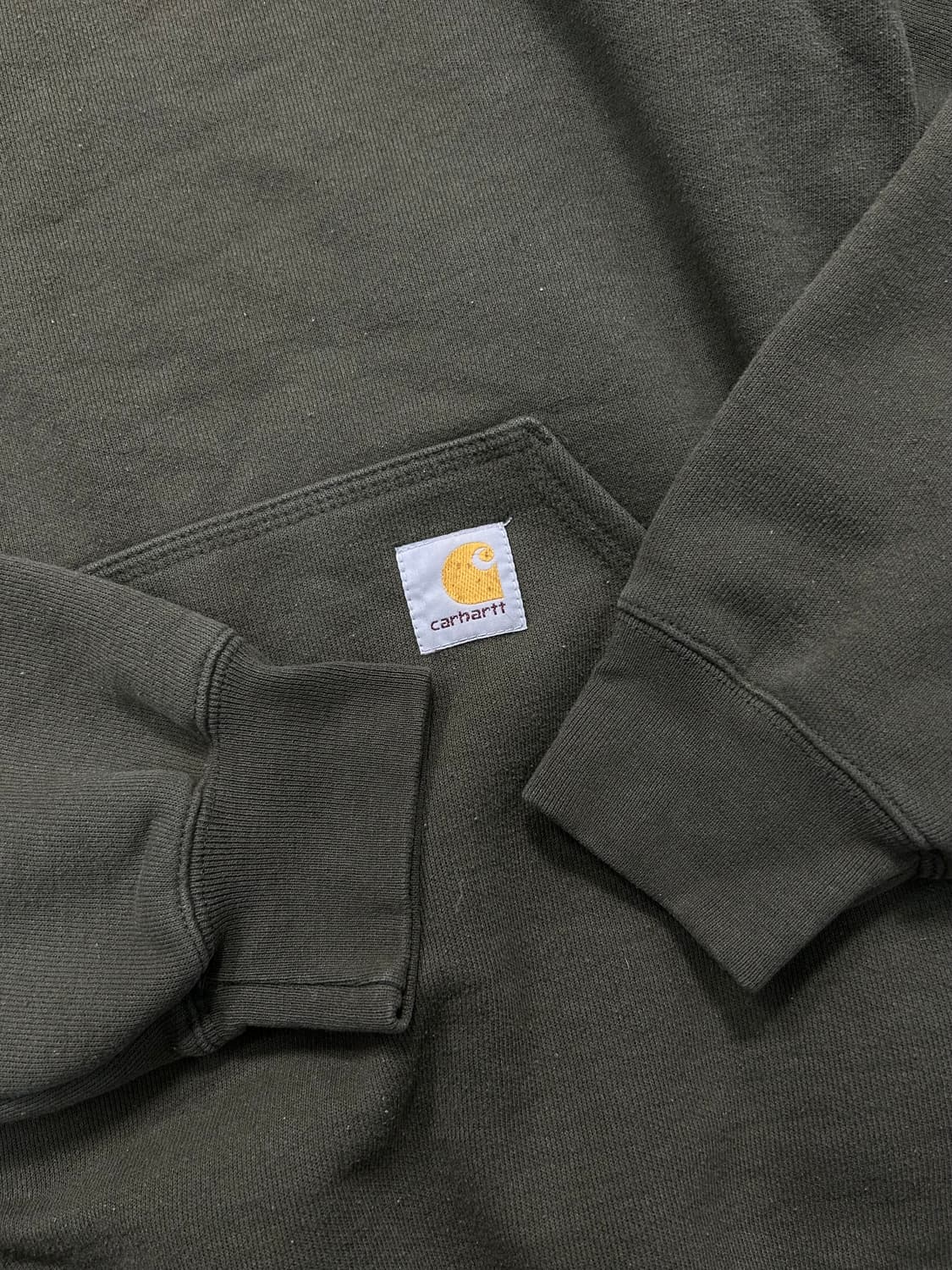 칼하트 올리브 카키 패치로고 후드티 S 상품이미지6