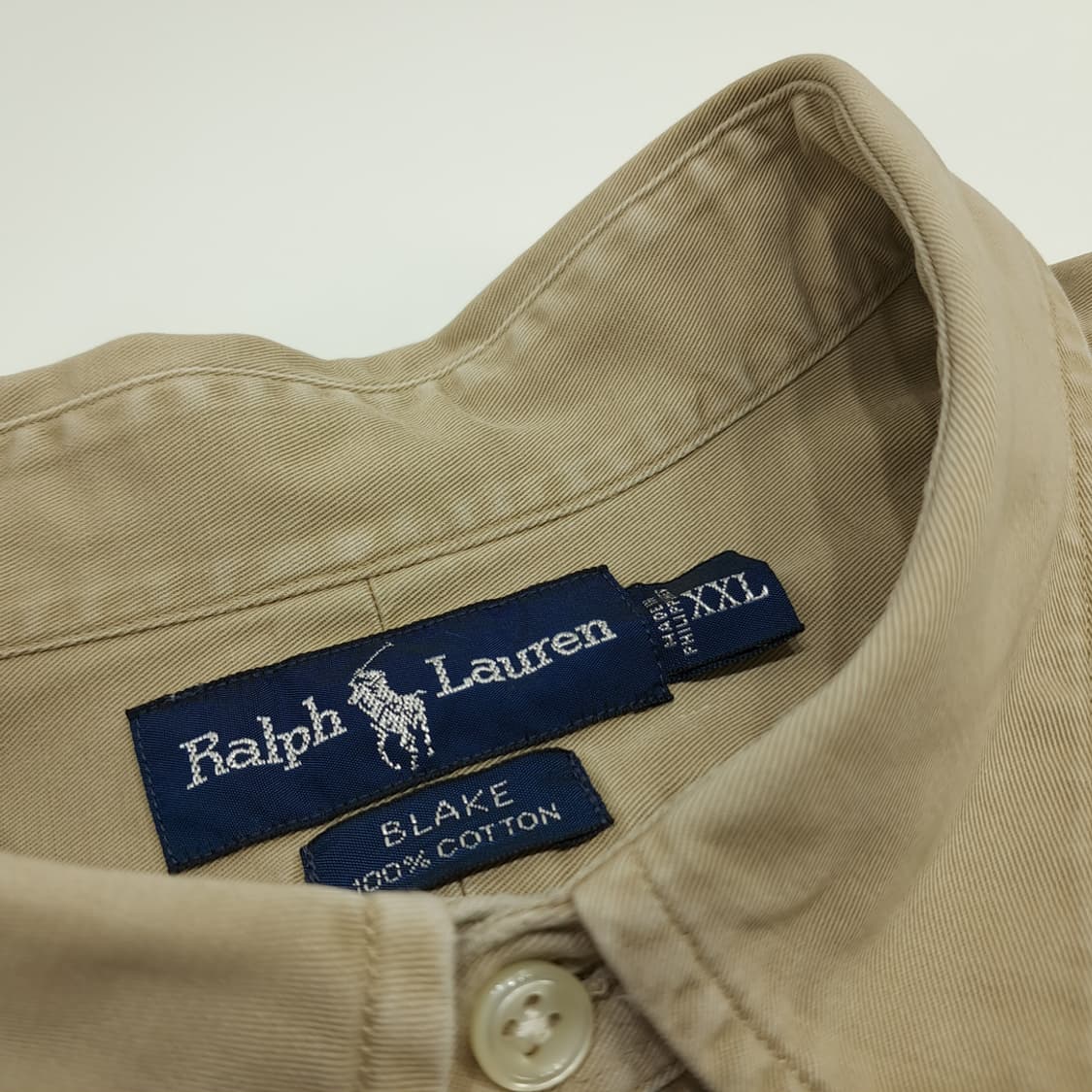 CN693 2XL 폴로 랄프로렌 베이지 긴팔 셔츠 남방 상품이미지4
