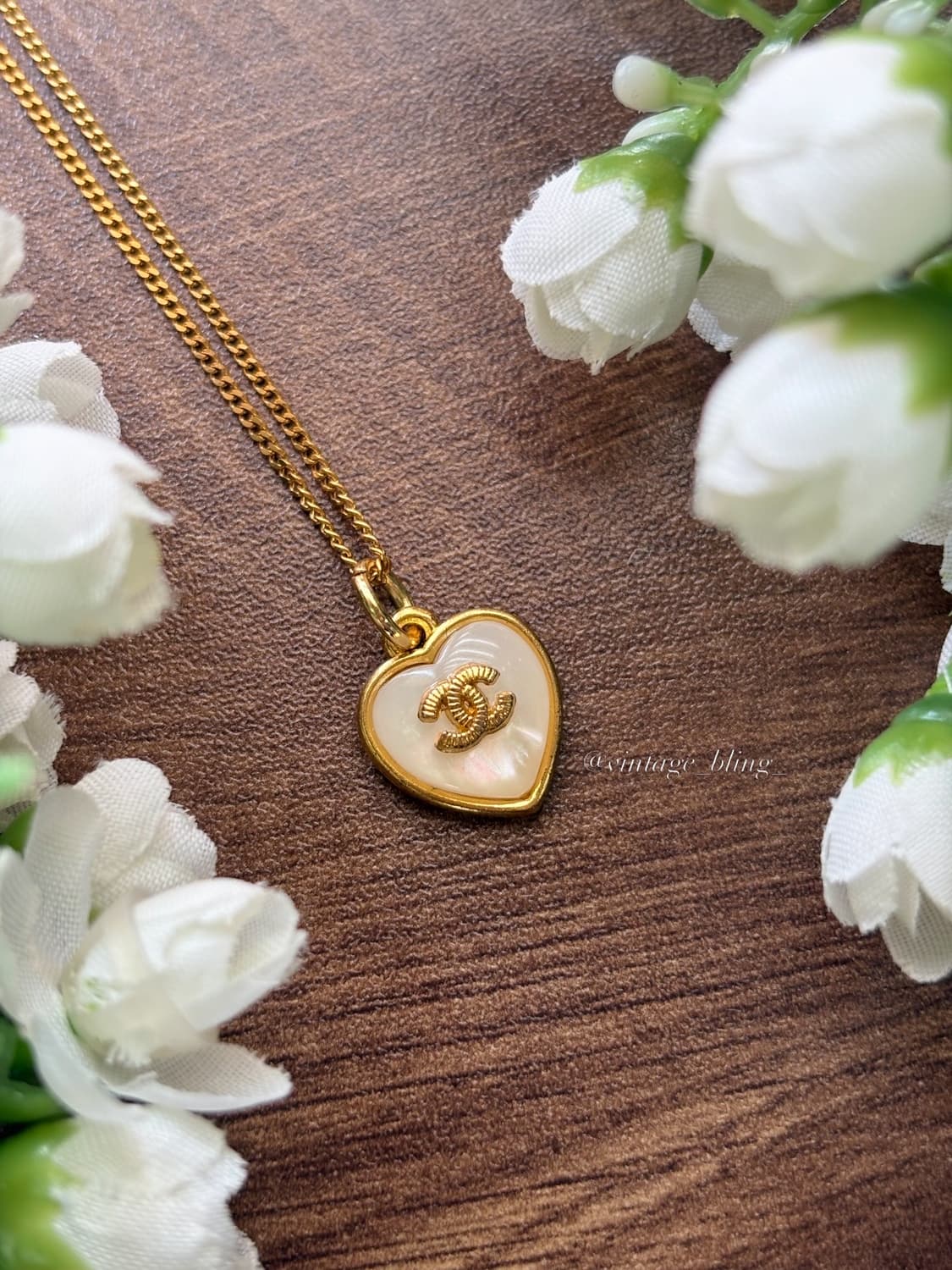 샤넬 펄 하트 로맨틱 골드 목걸이 상품이미지3