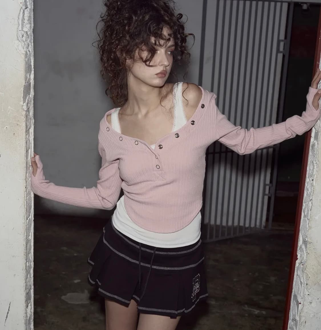 플리즈노팔로우 플노팔 버니탑 bunny top 핑크 새상품 상품이미지1