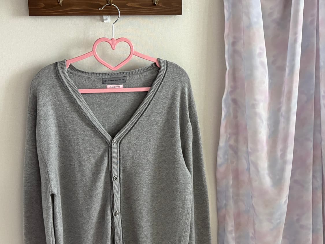 회색 니트 카디건 상품이미지2