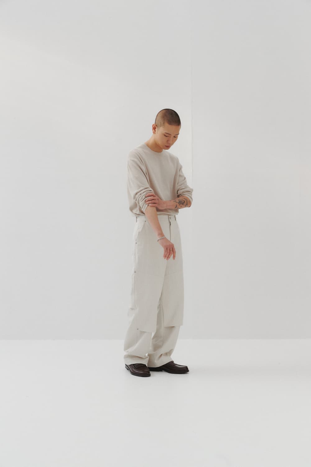 르마드 더블니 코튼 카펜터 팬츠 아이보리 1 사이즈 상품이미지7