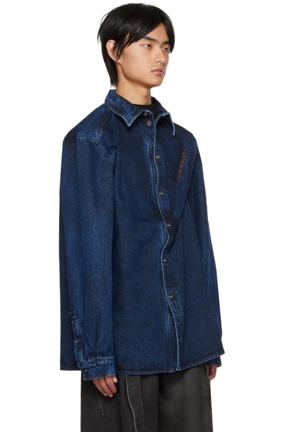 와이프로젝트 핀치드 데님 자켓 다크 네이비 M사이즈 상품이미지1