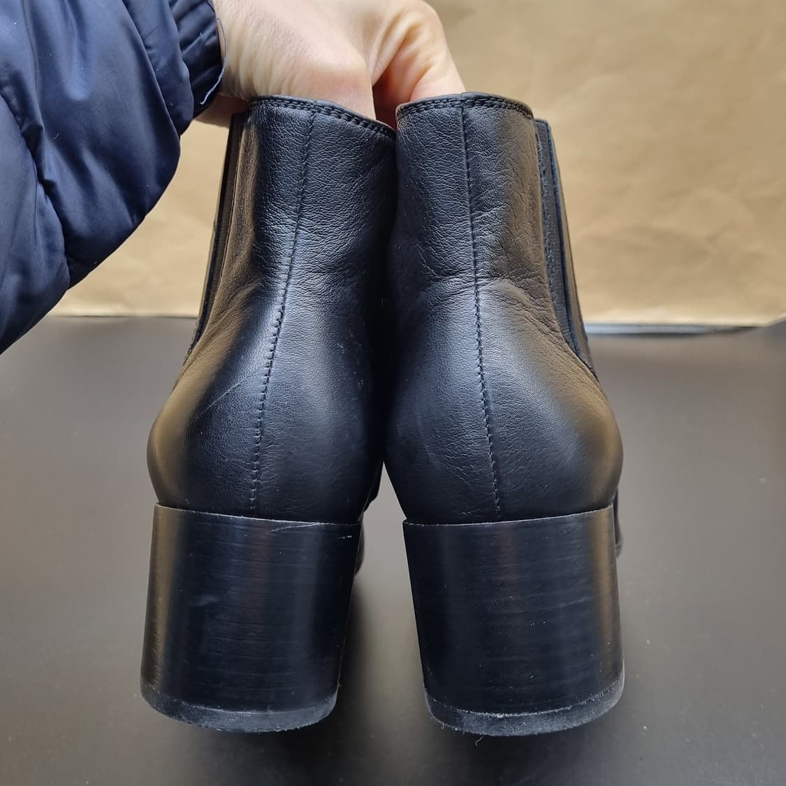 제옥스 가죽 여성 앵클부츠38 240 굽6 상품이미지4