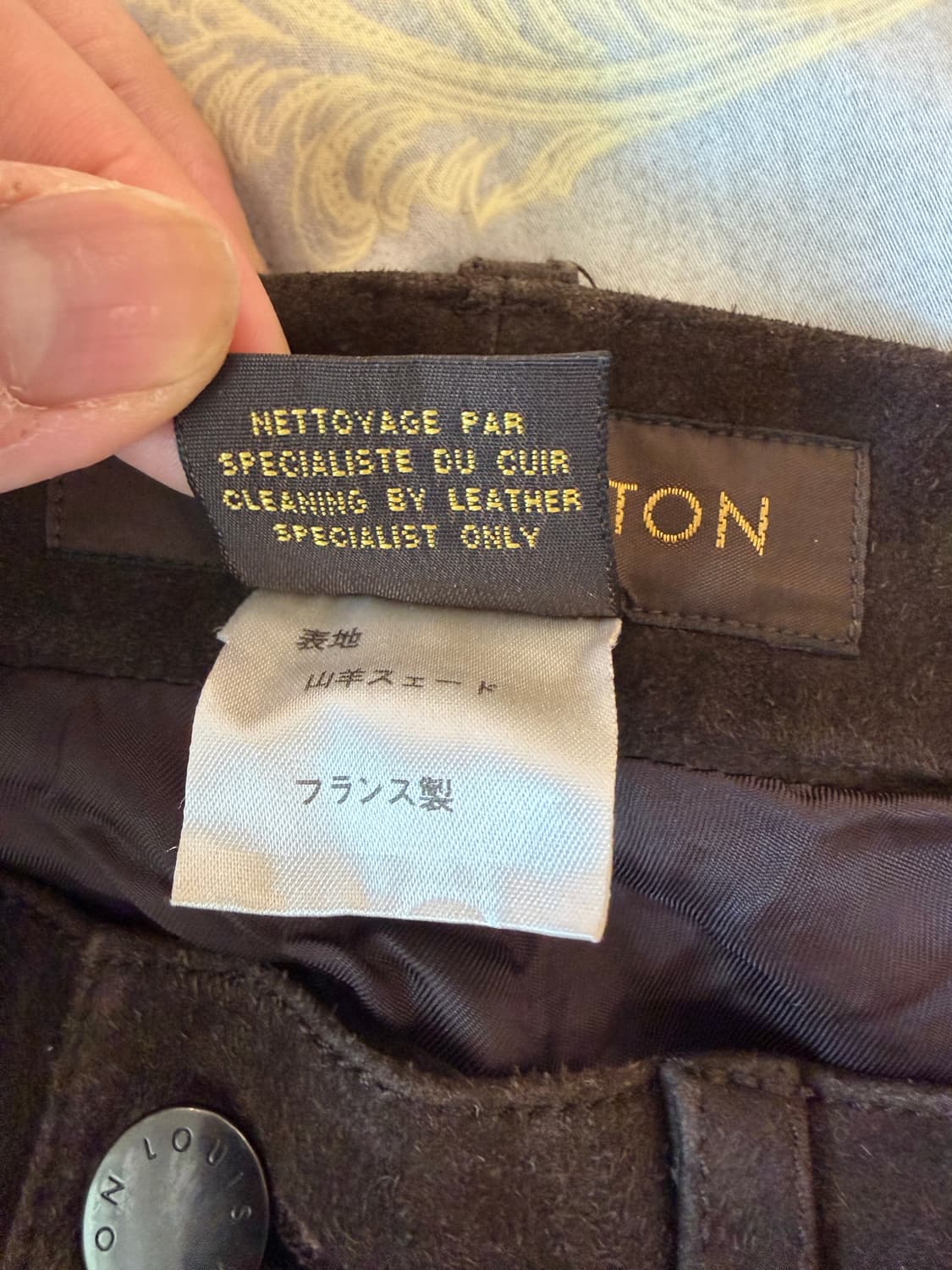 [48] 루이비통 고트 스웨이드 다미에 패턴 팬츠 상품이미지6